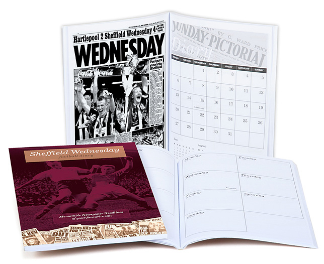 Unbranded Your Club Diary Paper Back, Sheffield Wednesday
