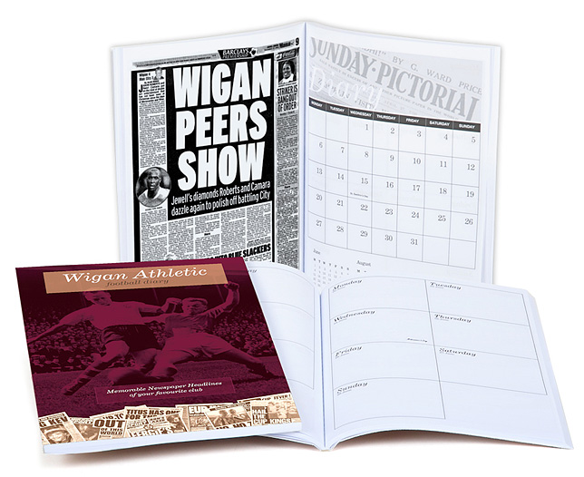 Unbranded Your Club Diary Paper Back, Wigan