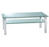 Zara Coffee Table   Size: 1120x600x420 mm 8mm andamp; 6mm Tempered glass Satin Silver The sturdy
