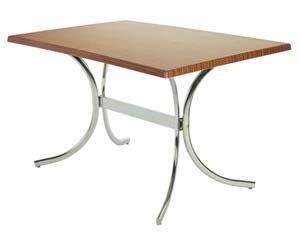 Unbranded Zebrano curved leg rect dining table