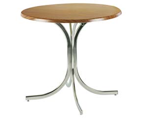 Unbranded Zebrano curved leg round table