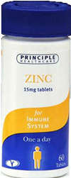 Zinc 15mg (60 tablets) by Principle