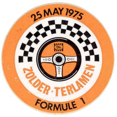 Zolder 25 May 1975 Sticker (4cm radius)