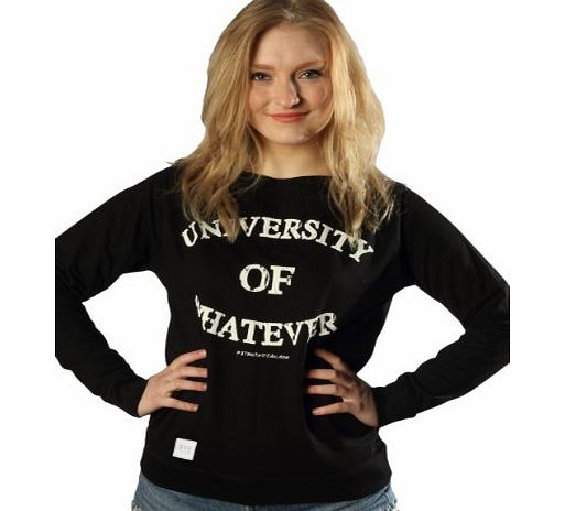 UOW womens Soft Cotton stylish fashion cut Sweatshirts XL Black UK designer jumpers for ladies