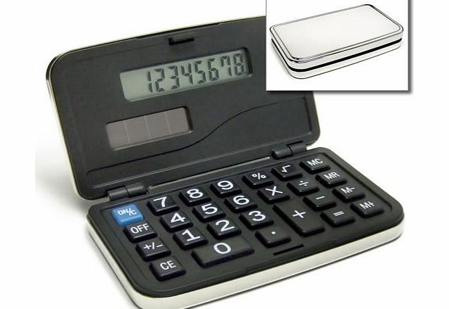 Uppermost Business Gifts Silver Plated Folding Pocket Calculator