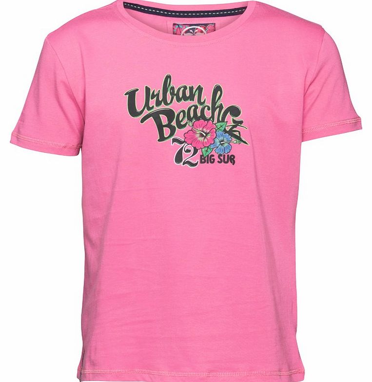 Girls Big Sur Print T-Shirt Pink