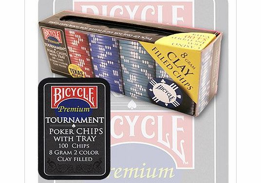 US Playing Card Co. Bicycle Clay Poker Chip Set: 100 Count