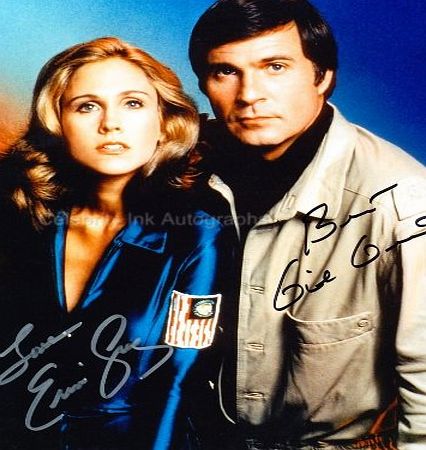 US TV Autographs ERIN GRAY and GIL GERARD as Wilma Deering and Buck Rogers - Buck Rogers In the 25th Century GENUINE AUTOGRAPHS