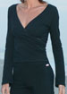 Pure ruched long sleeve wrap