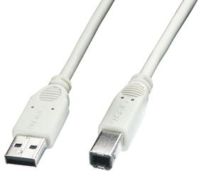 usb Cable - Type A to B  USB 2.0  1m  Grey  Box