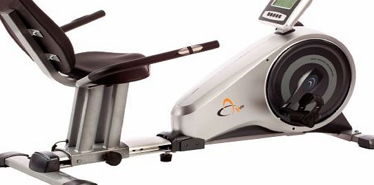 V-Fit  MPTCR2 Programmable Recumbent Magnetic Cycle - Silver Grey/Brown