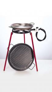 Outdoor cooking System 38cm Ridged Carbon Steel