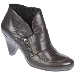 Female VAG2617301SS Leather Upper Leather Lining Fashion Ankle Boots in Brown