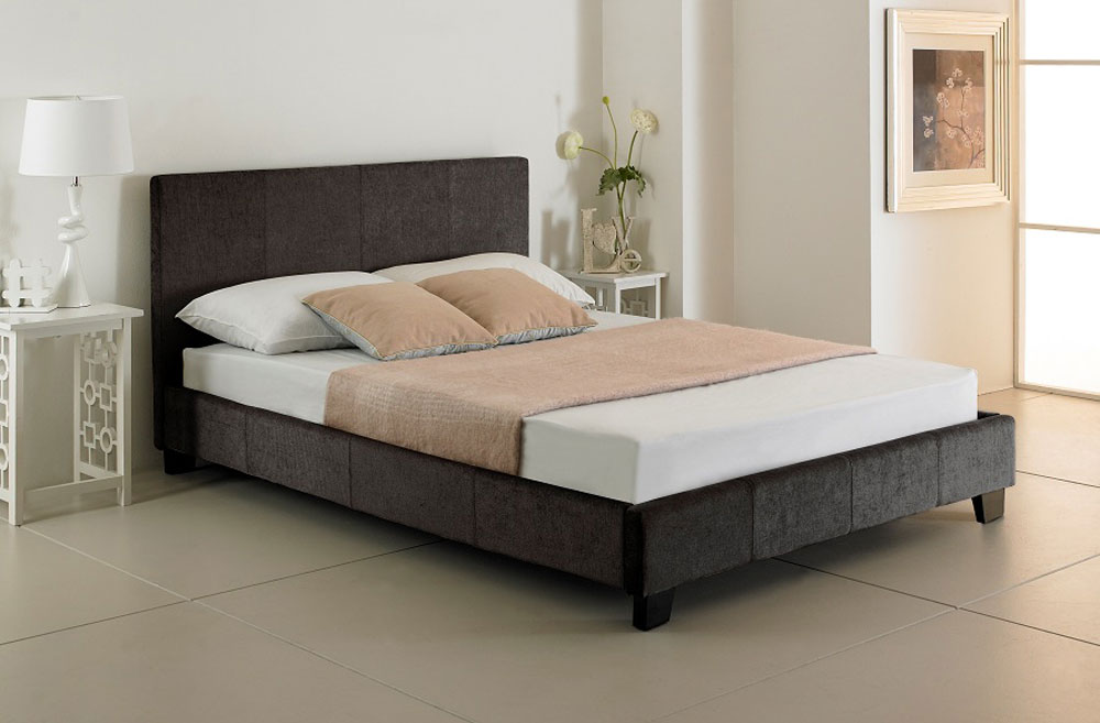 Valencia Charcoal Upholstered Bed - (multiple