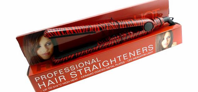 Value 4 Money Professional Mini Hair Straighteners With LED Light Indicator (Pack of 1, Red)