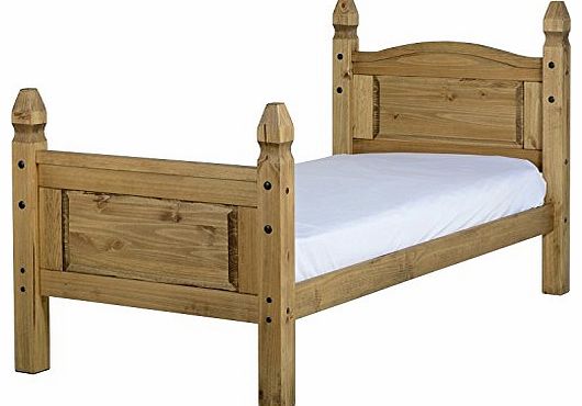 Corona 3 0 inch Distressed Waxed Pine Single Bed