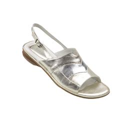 Female Diego Leather Upper Leather Lining Casual Sandals in Gold and Silver, Navy, Vanilla, White