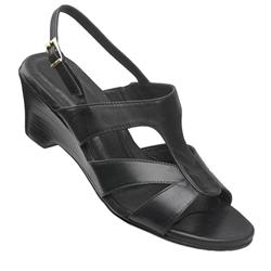 Van Dal Female Oman Leather Upper Casual Sandals in Black, Brown