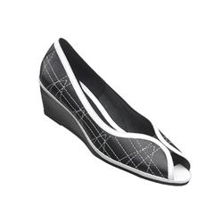 Female Vegas Leather Upper Leather Lining Casual Shoes in Navy and White, White and Black, White and Silver