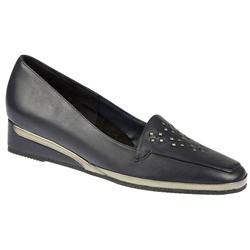 Van Dal Female Verona Leather Upper Casual Shoes in Navy, White - Gold