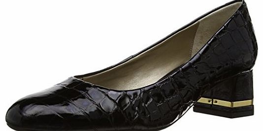 Van Dal Womens Gillingham Court Shoes 2195140 Black Patent Croc 6 UK, 39 EU, Extra Wide