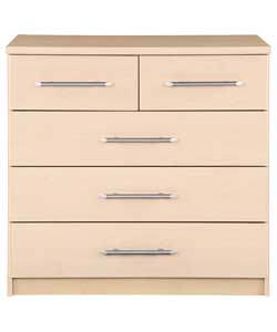 3 Wide 2 Narrow Drawer Chest - Maple