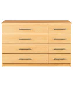 Vancouver 4 Wide 4 Narrow Drawer Chest - Beech