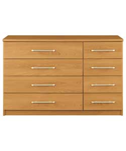 4 Wide 4 Narrow Drawer Chest - Pine