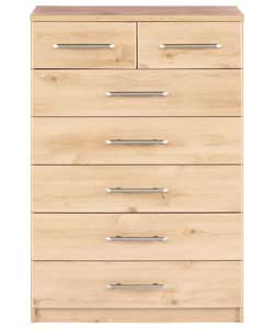 5 Wide 2 Narrow Drawer Chest - Maple