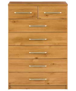 vancouver 5 Wide 2 Narrow Drawer Chest - Pine