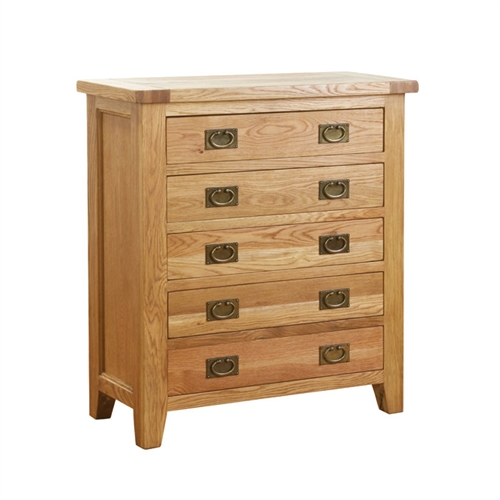 Vancouver Oak 5 Drawer Chest 721.146