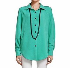 Vanillachocolate Green batwing sleeve blouse