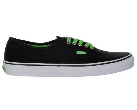 Authentic Black & Green Canvas Trainers