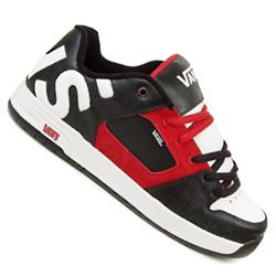 vans Boys Turmoil Skate Shoes - Black/White/Red