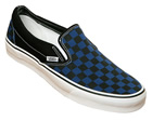 Vans Classic Slip-On Black/Royal Blue Check