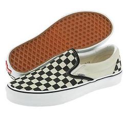 Classic Slip On Shoes - Black & White Checker