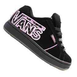 vans Girls Widow Skate Shoes - Black/Pink