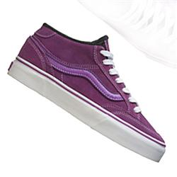Ladies Holder Mid Skate Shoes - Purple/White