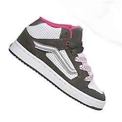 Ladies Kaylyn Mid Skate Shoes-Grey/White/Pink