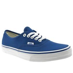 Vans Male Authentic Fabric Upper Fashion Large Sizes in Blue