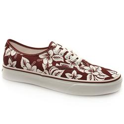 Vans Male Authentic Fabric Upper Fashion Large Sizes in Burgundy