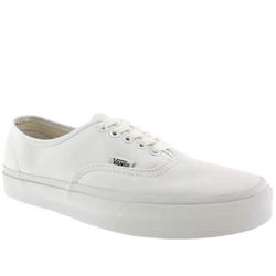 Vans Male Authentic Fabric Upper Fashion Large Sizes in White