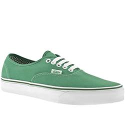 Vans Male Authentic Fabric Upper Fashion Trainers in Green