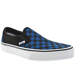 Vans Male Classic Slip On Fabric Upper Fashion Large Sizes in Black and Blue