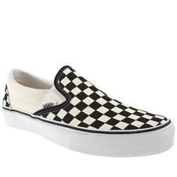 Vans Male Classic Slip On Fabric Upper Fashion Trainers in Black and White