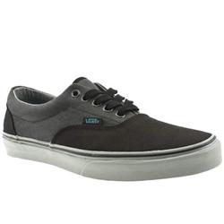 Vans Male Era Fabric Upper Fashion Large Sizes in Black and Grey, Grey