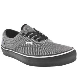 Vans Male Era Fabric Upper Fashion Large Sizes in Black and White, Grey