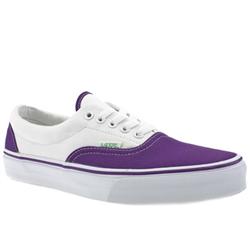 Male Era Too Fabric Upper Fashion Large Sizes in White and Purple