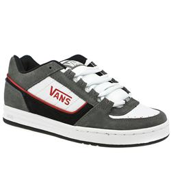 Vans Male Malone Leather Upper Fashion Large Sizes in White and Grey