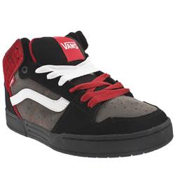 Vans Male Skink Mid Nubuck Upper Fashion Large Sizes in Black and Red